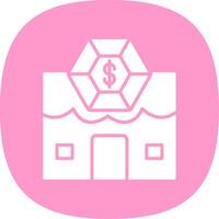 Pawn Shop Glyph Curve Icon Design vector