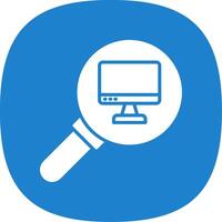 Audit Glyph Curve Icon Design vector
