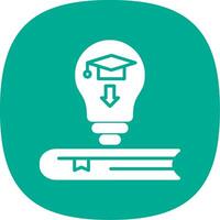 Creative Glyph Curve Icon Design vector