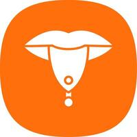 Piercing Glyph Curve Icon Design vector