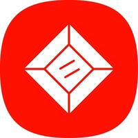 Gem Glyph Curve Icon Design vector