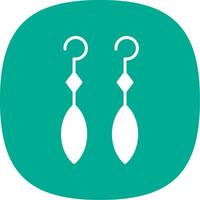 Earring Glyph Curve Icon Design vector