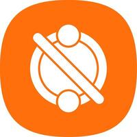 Piercing Glyph Curve Icon Design vector