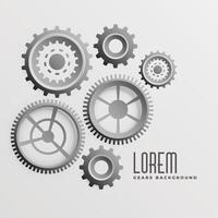 abstract 3d gears background in different styles vector