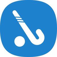 Hockey Glyph Curve Icon Design vector
