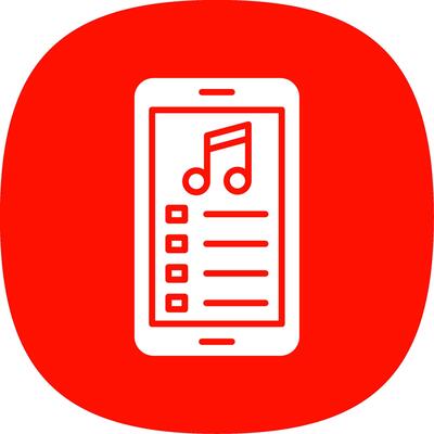 Mobile App Glyph Curve Icon Design