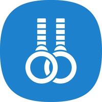 Gymnastic Rings Glyph Curve Icon Design vector