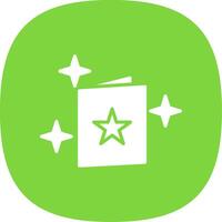 Invitation Letter Glyph Curve Icon Design vector
