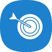 Dartboard Glyph Curve Icon Design vector