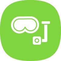 Scuba Dive Glyph Curve Icon Design vector