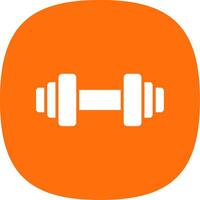 Barbell Glyph Curve Icon Design vector