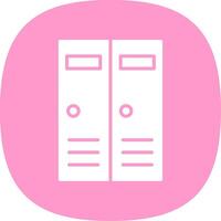 Lockers Glyph Curve Icon Design vector