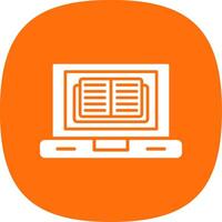 Ebook Glyph Curve Icon Design vector