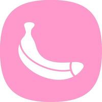 Banana Glyph Curve Icon Design vector