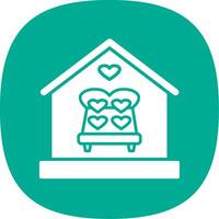 Home Glyph Curve Icon Design vector