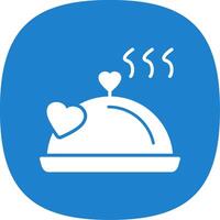 Food Tray Glyph Curve Icon Design vector