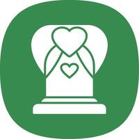 Wedding Arch Glyph Curve Icon Design vector
