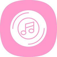 Music Glyph Curve Icon Design vector