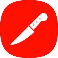 Knife Glyph Curve Icon Design vector