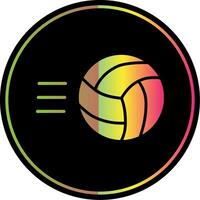 Volley Ball Glyph Due Color Icon Design vector