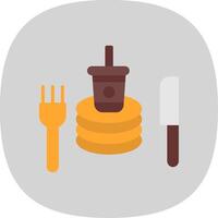 Tableware Flat Curve Icon Design vector