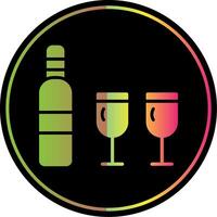 Wine Glyph Due Color Icon Design vector