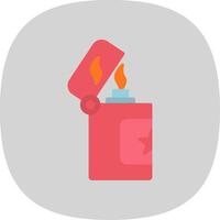 Lighter Flat Curve Icon Design vector