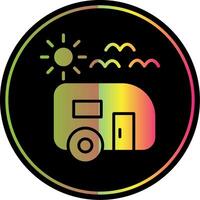 Trailer park Glyph Due Color Icon Design vector