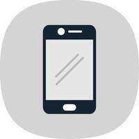 Smart phone Flat Curve Icon Design vector