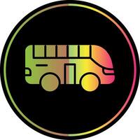 Tour Bus Glyph Due Color Icon Design vector