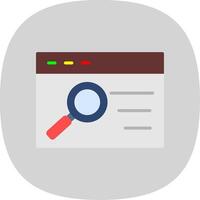 Quality Assurance Flat Curve Icon Design vector