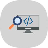 Web Development Flat Curve Icon Design vector