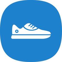 Sneaker Glyph Curve Icon Design vector