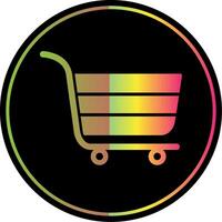 Cart Glyph Due Color Icon Design vector