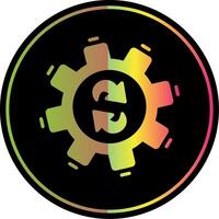 Processig Glyph Due Color Icon Design vector