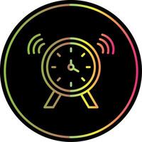 reloj línea degradado debido color icono diseño vector