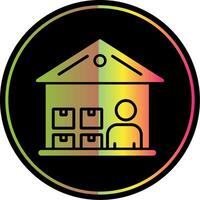 Warehouse Manager Glyph Due Color Icon Design vector