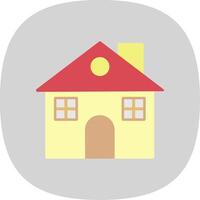 Home Flat Curve Icon Design vector