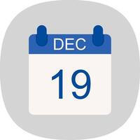 December Flat Curve Icon Design vector
