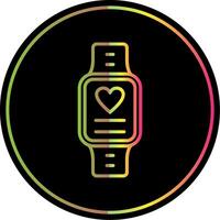 reloj línea degradado debido color icono diseño vector