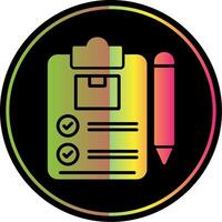 Delivery Contract Glyph Due Color Icon Design vector