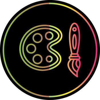 Palette Line Gradient Due Color Icon Design vector