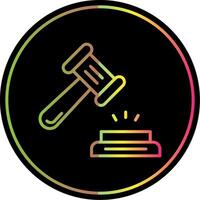 Hammer Line Gradient Due Color Icon Design vector