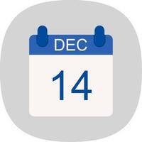 December Flat Curve Icon Design vector