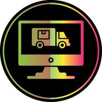 Logistics Glyph Due Color Icon Design vector