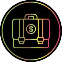 Suitcase Line Gradient Due Color Icon Design vector