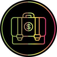 Suitcase Line Gradient Due Color Icon Design vector