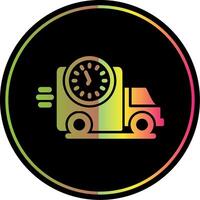 Delivery Time Glyph Due Color Icon Design vector