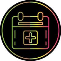 Calendar Line Gradient Due Color Icon Design vector