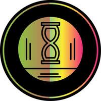 Hourglass Glyph Due Color Icon Design vector